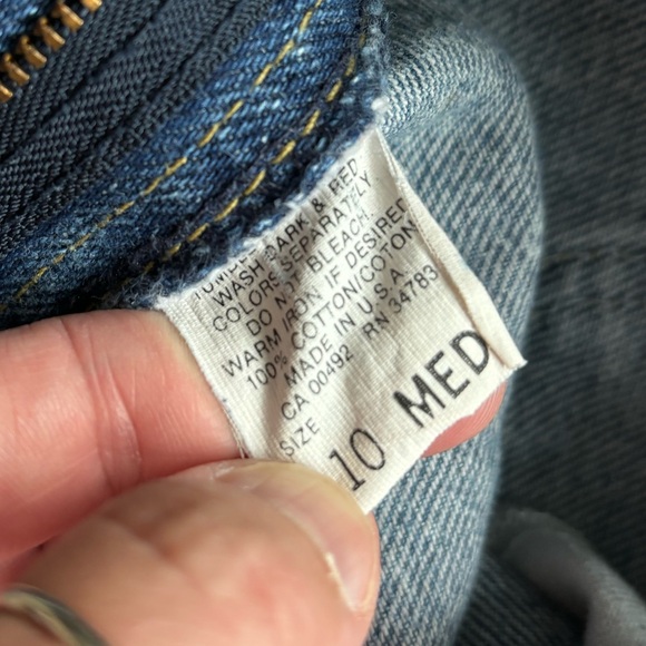 Lee 80's Vintage Union Made Acid Wash High Waisted Tapered Leg Mom Jeans 10 - Picture 4 of 5